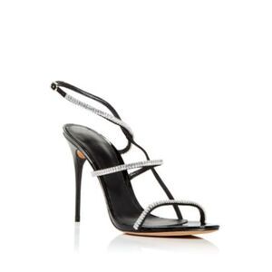 ALEXANDRE BIRMAN Womens Black Sally Toe Stiletto Leather Heeled Sandal 38.5